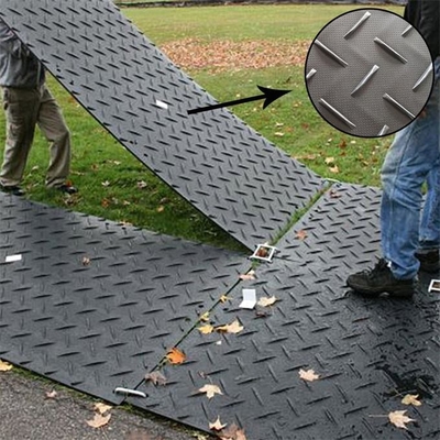 2×8 Ftのポリエチレン プラスチック トラック マットは一時的な道のための保護マットをひいた