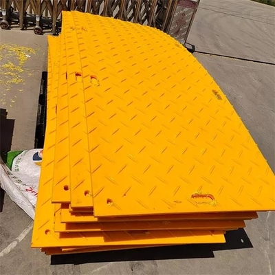 4X8フィート携帯用耐久力のあるプラスチック シートのHDPEの一時的な進入路のマット