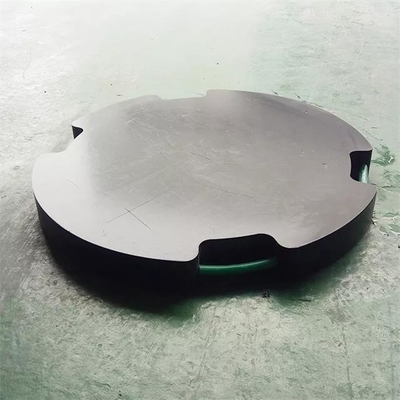 黒い円形のHDPEのジャックのフィートの版クレーン車のためのプラスチック クレーン アウトリガー パッド